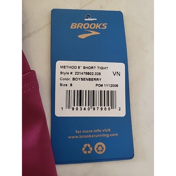 Brooks Women's Method 5" Short Tight Running Athletic Shorts Boysenberry Small - Picture 6 of 9